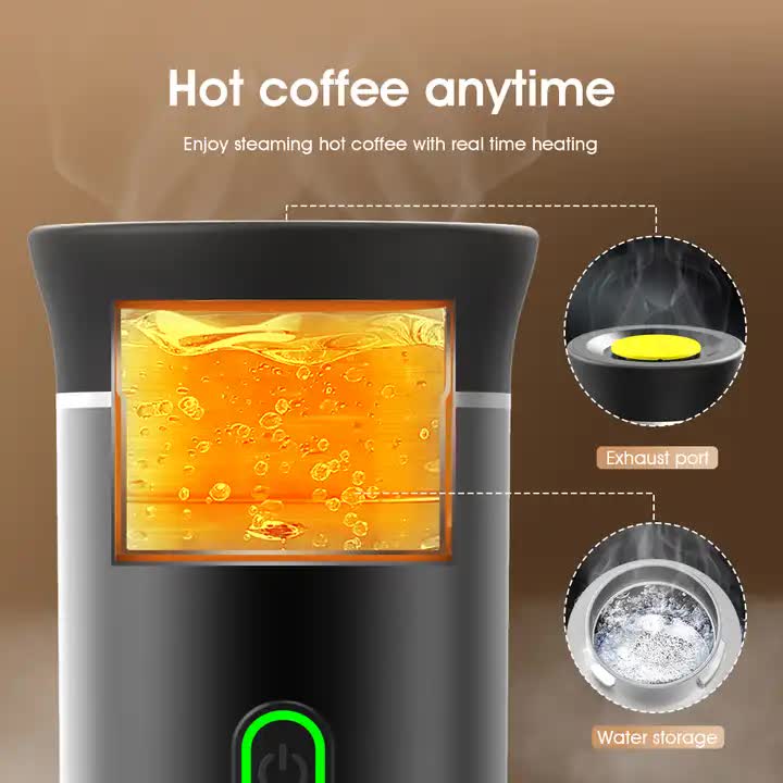 NNEDSZ Black Portable Espresso Coffee Machine - Universal 3-in-1 Capsule, Coffee Powder, and Espresso Maker
