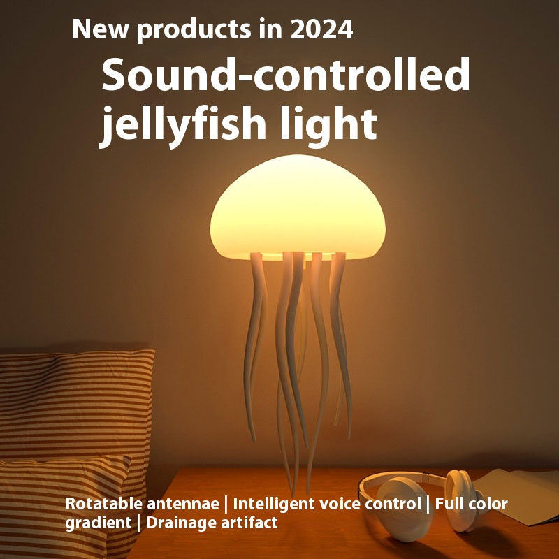 NNEDSZ Hanging Style Jellyfish Shaped Night Light - 1000mAh Rechargeable LED Lamp