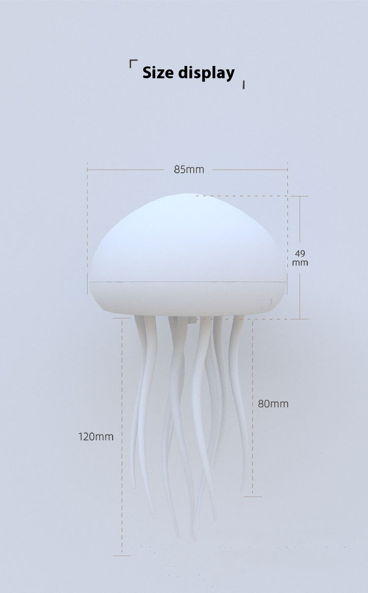 NNEDSZ Hanging Style Jellyfish Shaped Night Light - 1000mAh Rechargeable LED Lamp