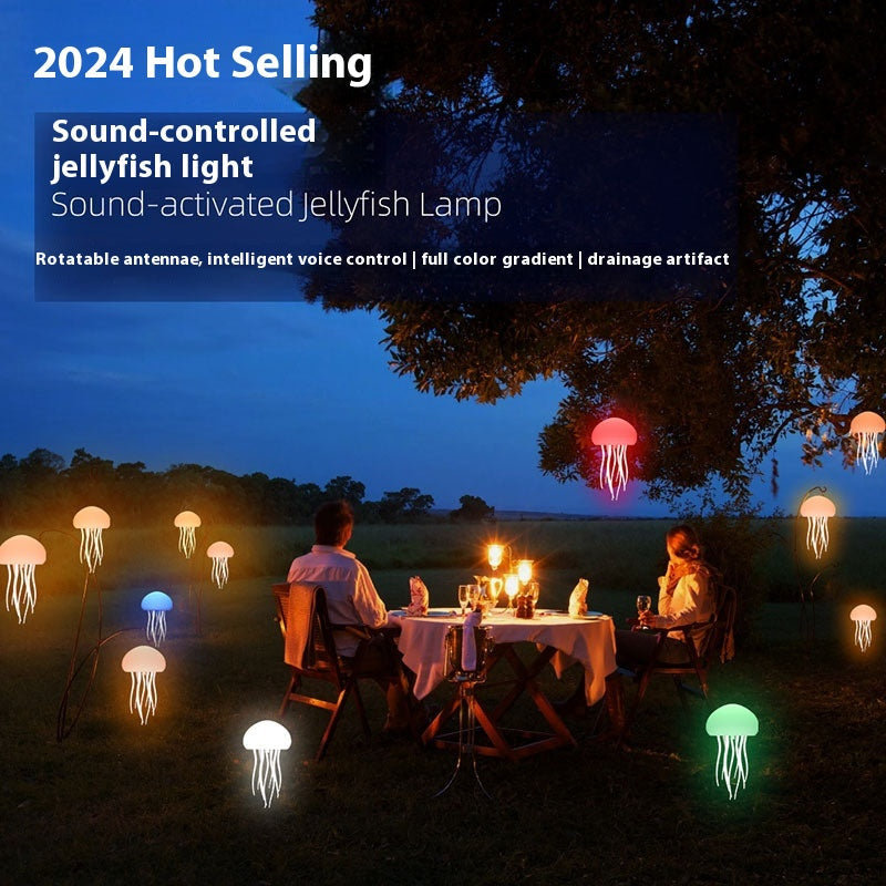 NNEDSZ Hanging Style Jellyfish Shaped Night Light - 1000mAh Rechargeable LED Lamp